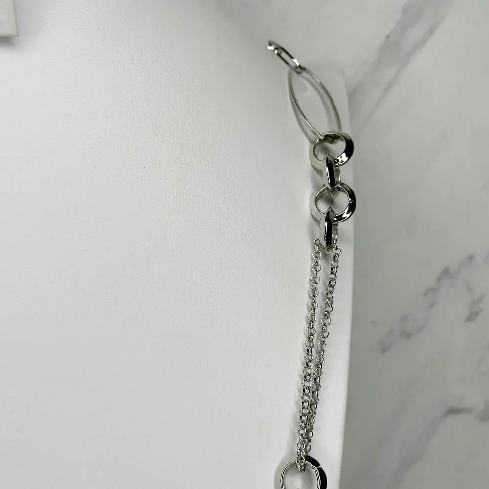 Silver Tone Mixed Link Chain Necklace ✨